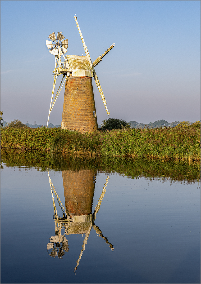 Turf Fen Wind Pump Reflection by Chris Griffin